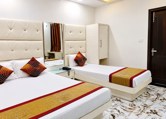 Modern Twin-Bed Hotel Room